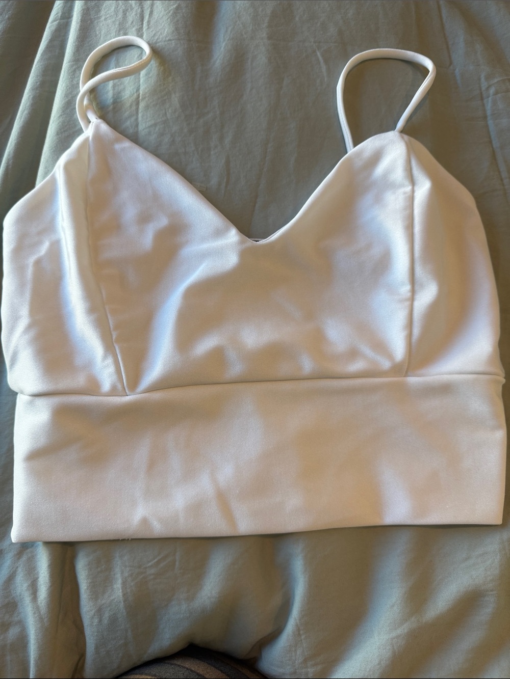 Hollister White Ribbed Polo Crop + 3 White Layering Tops - Picture 5 of 12